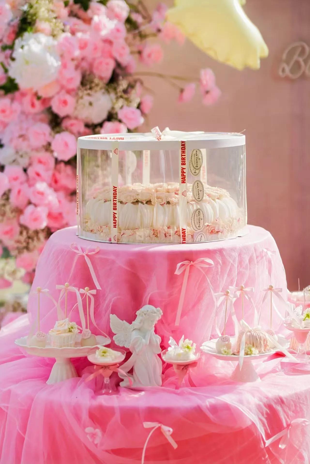 户外粉色生日布置 - 图 7